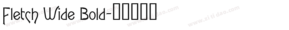 Fletch Wide Bold字体转换